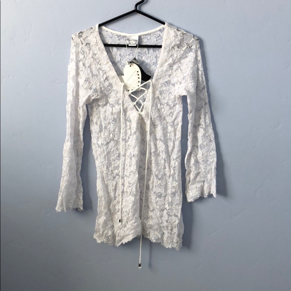 White lace cover up